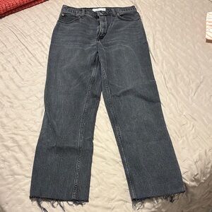 Abercrombie and Fitch 90s Straight Ultra High Rise Women's Black Ankle Jeans